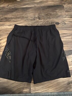 Nike-Men's Black Athletic Drawstring Shorts-Large